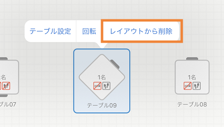 レストランボード レイアウト設定