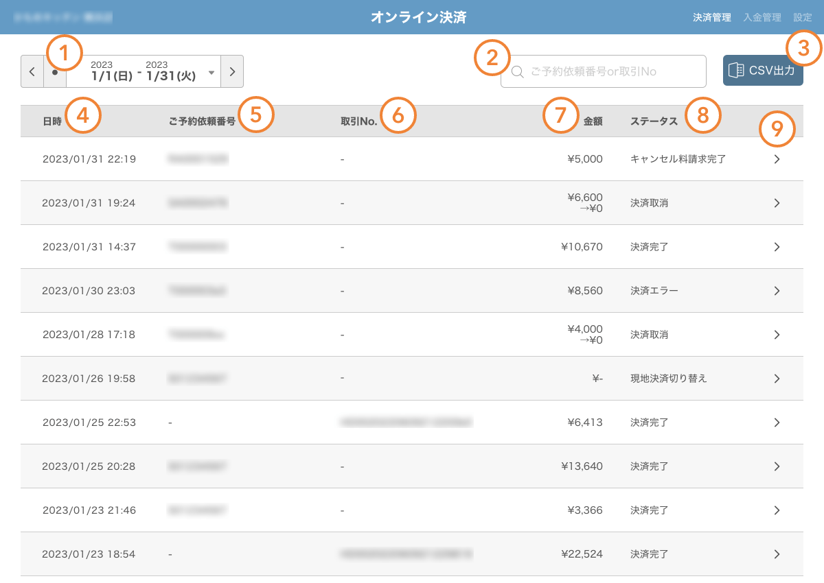 レストランボード オンライン決済 管理