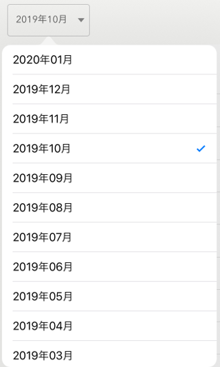 レストランボード 集計機能 項目別 年月
