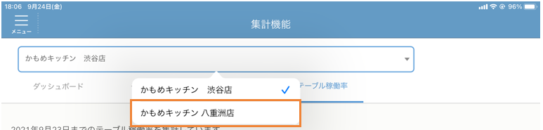 レストランボード 集計機能 ダッシュボード
